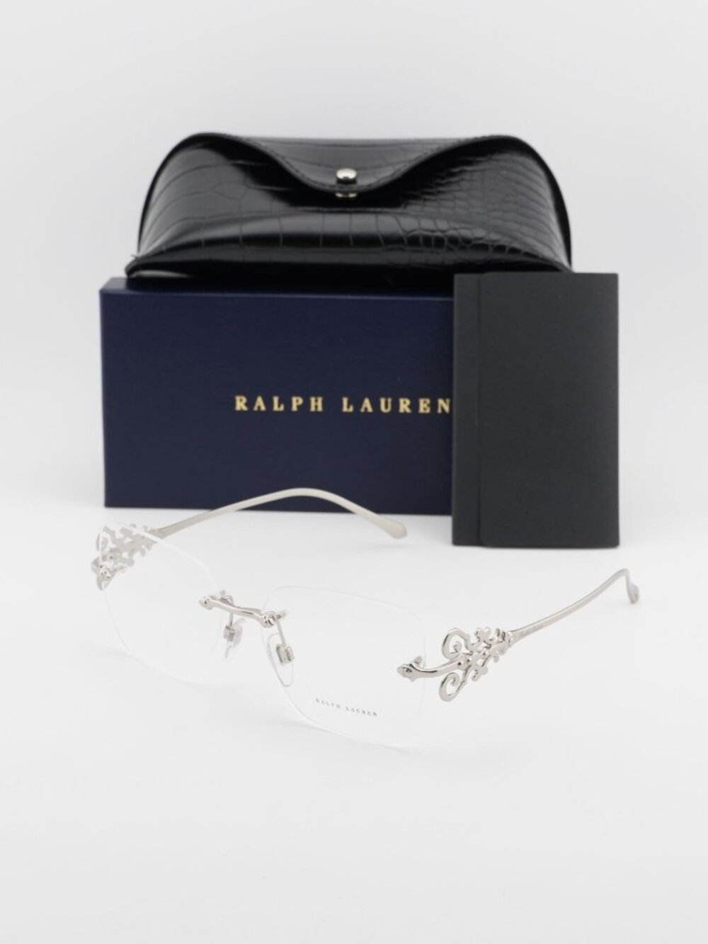 Ralph Lauren RL5130 9316 Rimless Butterfly Eyeglasses 54mm - Silver